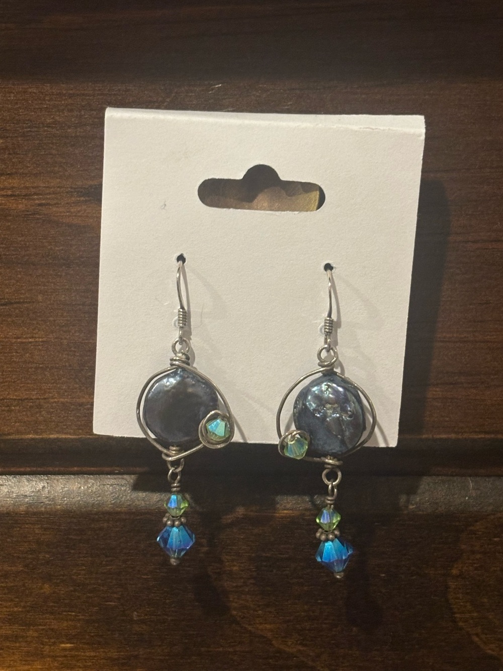 925 Sterling Silver Blue Earrings